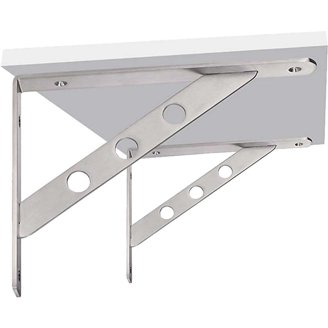 Randy & Travis Machinery Furniture L Bracket Heavy Duty Stainless Steel Solid Shelf Support Corner Brace 2-Pack
