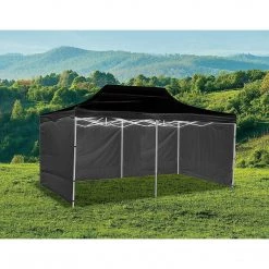 Randy & Travis Machinery 3x6m Popup Gazebo Party Tent Marquee Black