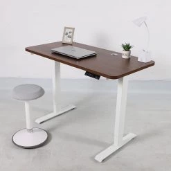 Palermo Standing Desk Sit Stand Height Adjustable Motorised 120cm Table Dual Motor Furniture