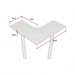 Della Francesca Set Of 4 White Industrial Retro Hairpin Table Legs 12mm Steel Bench Desk - 41cm Furniture