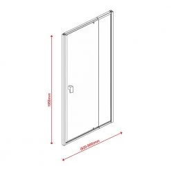 Della Francesca Front: (82~90) X 195cm Adjustable Semi Frameless Shower Screen In Chrome No Side Return DIY & Renovation