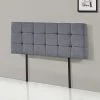 Palermo Grey Linen Fabric Double Deluxe Tufted Headboard Bedhead Furniture