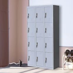 Salvatore Angelotti Twelve-Door Office Gym Shed Storage Locker