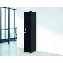 Salvatore Angelotti Furniture Black One-Door Office Gym Shed Clothing Locker Cabinet - 3-Digit Combination Lock