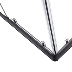 Della Francesca 1000 X 800mm Sliding Door Nano Safety Glass Shower Screen In Black