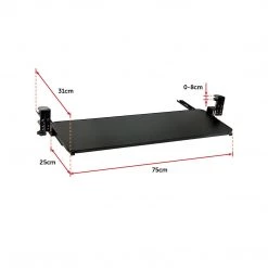 Randy & Travis Machinery Clamp On Keyboard Tray 75cm W X 25cm D Extra Large Furniture
