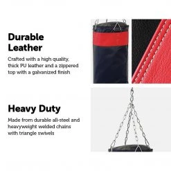 Randy & Travis Machinery 30kg Heavy Duty Boxing Punching Bag Solid Filled Sports & Fitness