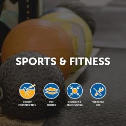 Randy & Travis Machinery 10kg Double-Handled Rubber Medicine Core Ball Sports & Fitness