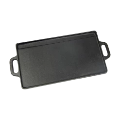 Randy & Travis Machinery 46x22 Cm Cast Iron Reversible Griddle Plate BBQ Hob Cooking Grill Pan Home & Lifestyle