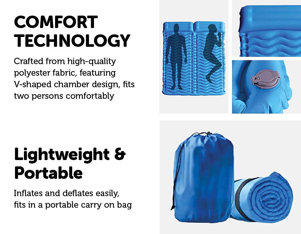 Randy & Travis Machinery Double Two-person Camping Sleeping Pad Furniture