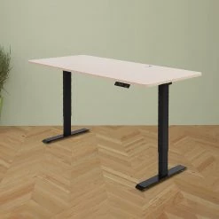 Furniture Palermo Standing Desk Sit Stand Height Adjustable Motorised 160cm Table Dual Motor