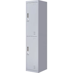 Salvatore Angelotti Grey 2-Door Locker For Office Gym Shed School Home Storage - 3-Digit Combination Lock Furniture