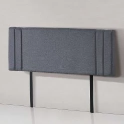 Palermo Furniture Grey Linen Fabric Queen Deluxe Headboard Bedhead