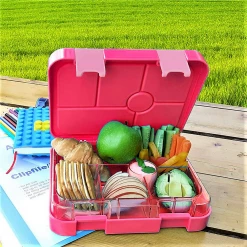 Randy & Travis Machinery Bento Lunch Box Kids Leakproof Food Container School Picnic - Pink