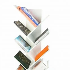 Randy & Travis Machinery Tree Bookshelf Bookcase Book Organizer 12-Tier Multipurpose Shelf Display Racks Furniture