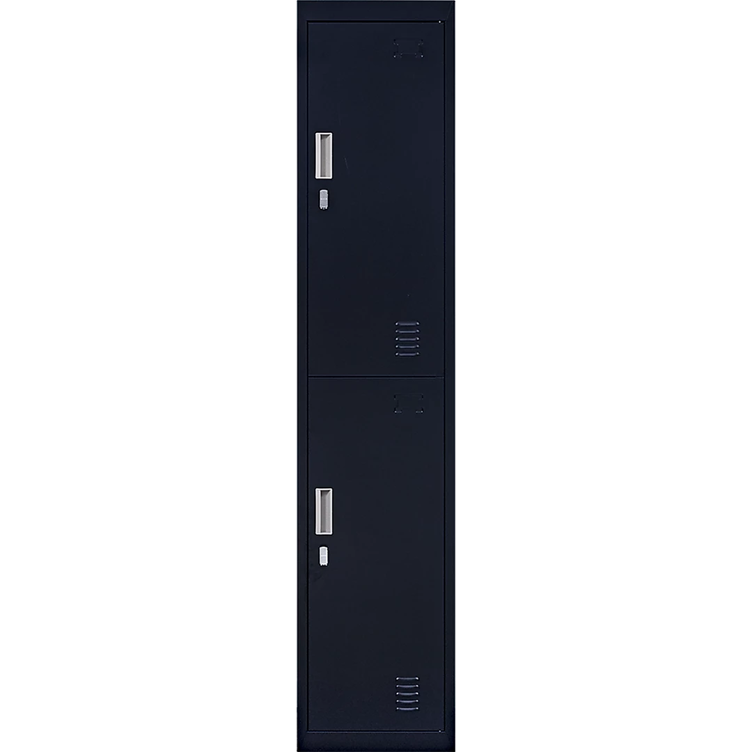 Salvatore Angelotti Black 2-Door Locker For Office Gym Shed School Home Storage - Padlock-operated Furniture