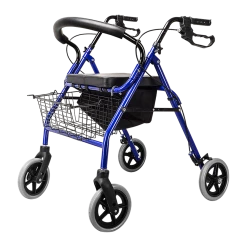 Randy & Travis Machinery Home & Lifestyle Rollator Walker Walking Frame With Wheels Zimmer Mobility Aids Seat Blue