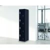 Salvatore Angelotti Furniture Black 4-Door Locker For Office Gym Shed School Home Storage - Standard Lock With 2 Keys