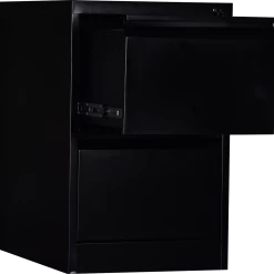 Salvatore Angelotti Furniture 2-Drawer Shelf Office Gym Filing Storage Locker Cabinet - Black