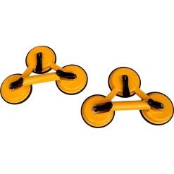 Randy & Travis Machinery 2x 150kg Load Aluminum Triple Suction Cup Pad Glazer Glass Sucker Remover Lifter