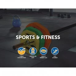 Randy & Travis Machinery 20kg Standard Rubber Coloured Barbell