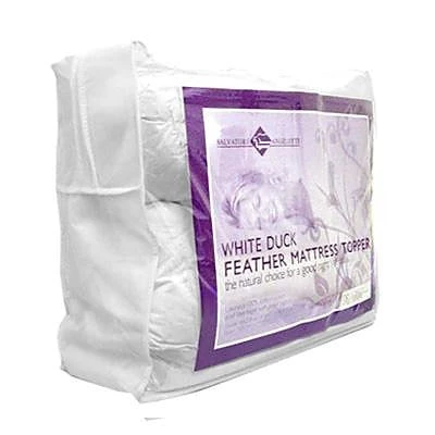 Salvatore Angelotti 100% White Duck Feather Mattress Topper - Single Home & Lifestyle