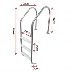 Bariloche 3-step Stainless Steel In Ground Swimming Pool Ladder