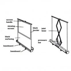 Randy & Travis Machinery 100" Pull Up Portable Office Projection Screen Home & Lifestyle